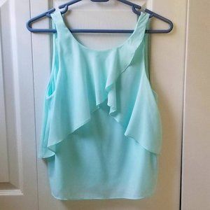 Zara Trafaluc Flowy top with ruffles - Size S
